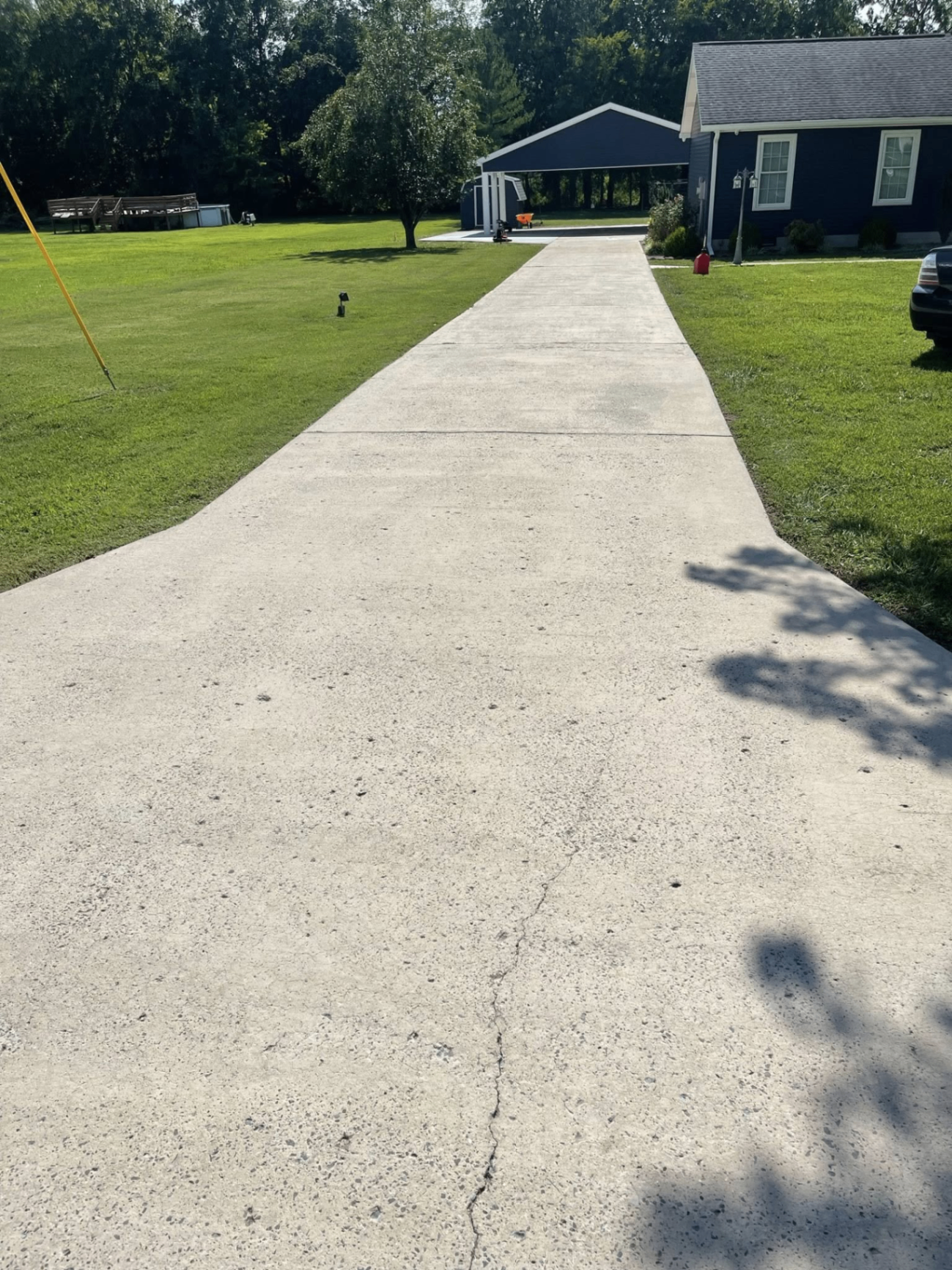 After — Driveway pressure wash