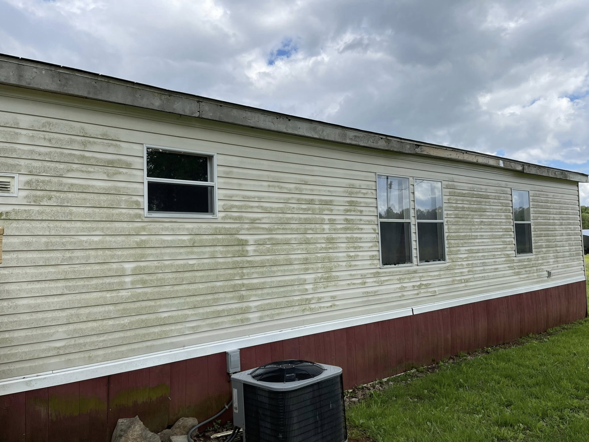 Before — Vinyl siding wash