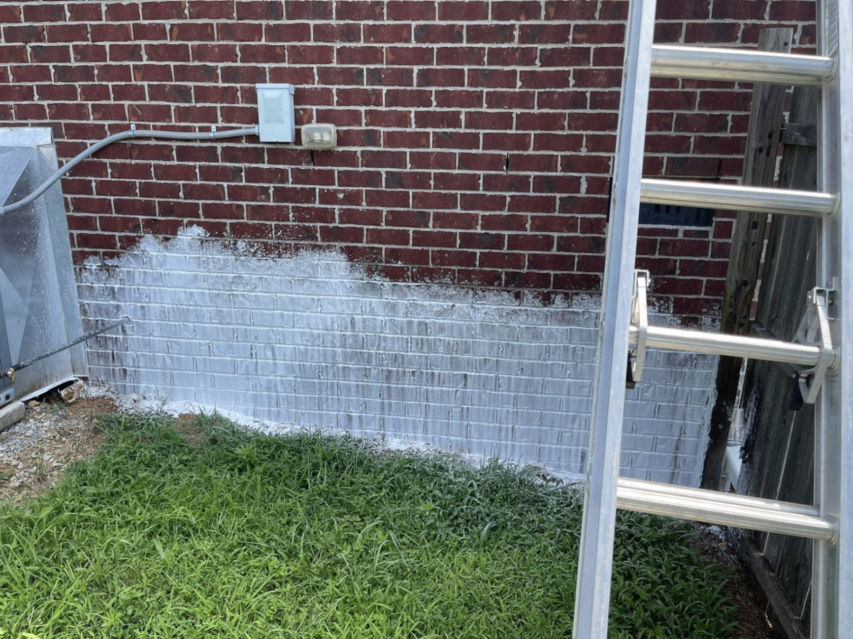 Brick wall soft wash
